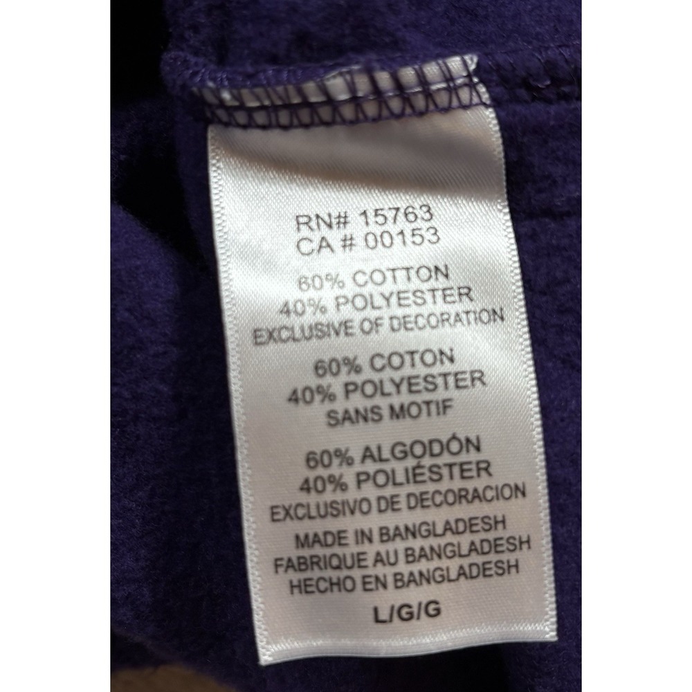 Champion K-State Womens Sweatshirt Size Large Purple White Embossed Letters 1492 - Picture 8 of 8